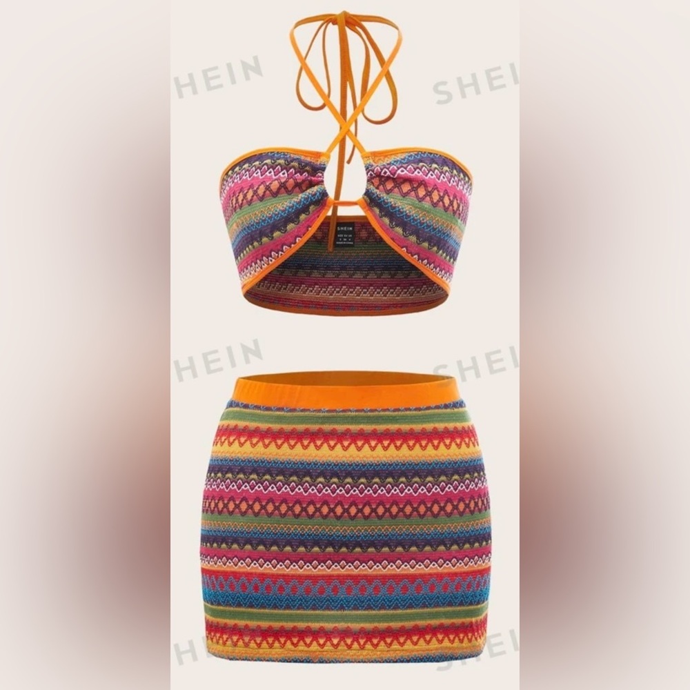 Crop top and skirt. Brand new in original package.